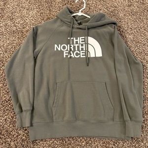 green north face hoodie